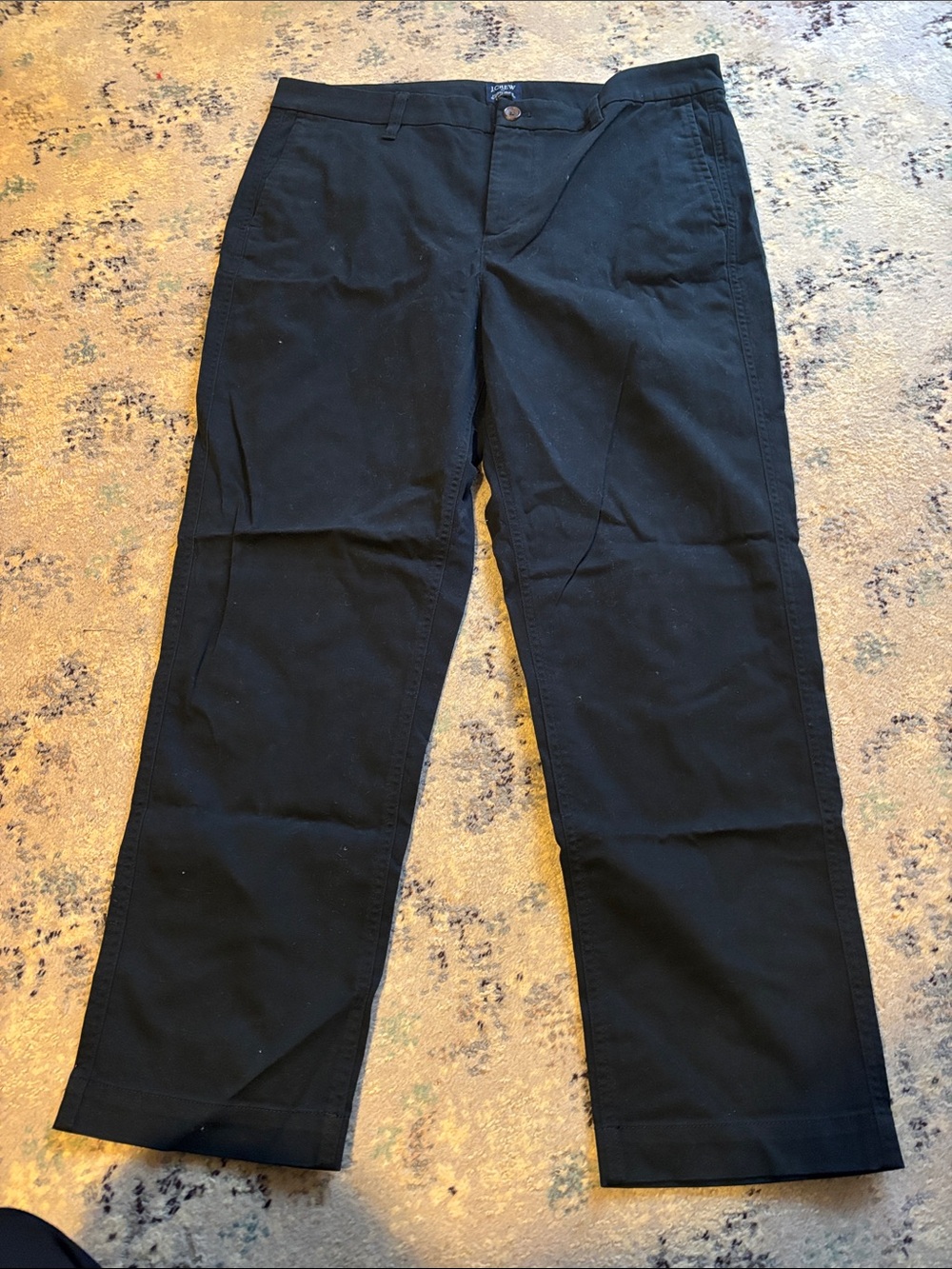 NWT J Crew Factory High Rise Girlfriend Chino Black Pants Slacks